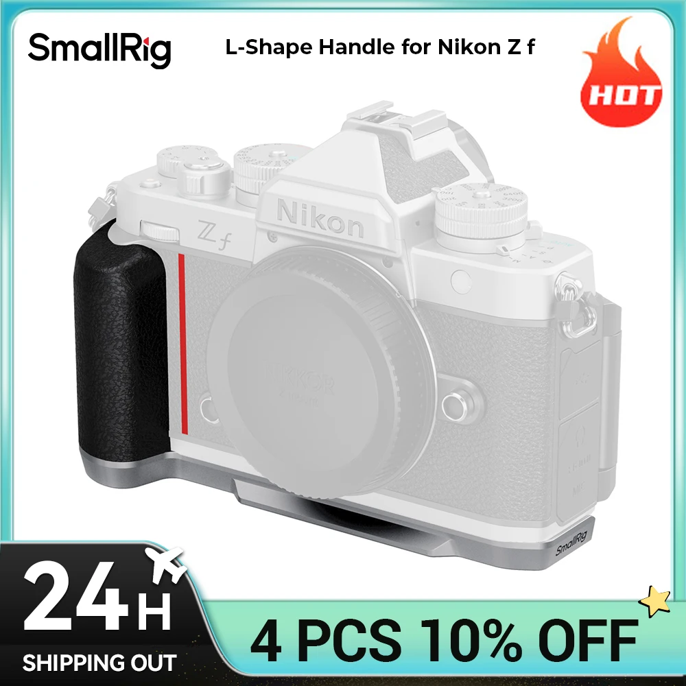 

SmallRig Z f L-Shaped Mount Plate with Silicone/Wooden Handle for Nikon Z f Silver Baseplate with Arca Swiss Plate 5706