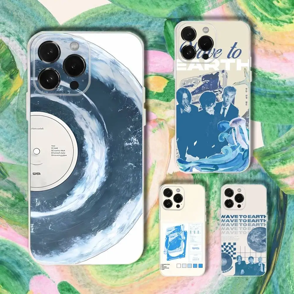 

W-Wave To Earth Summer Flows Transparent Soft Cover Phone Case For iPhone 17,16,15,14,13,12,11 Pro,Max,Plus,X,XS,XR,SE4,E Mini