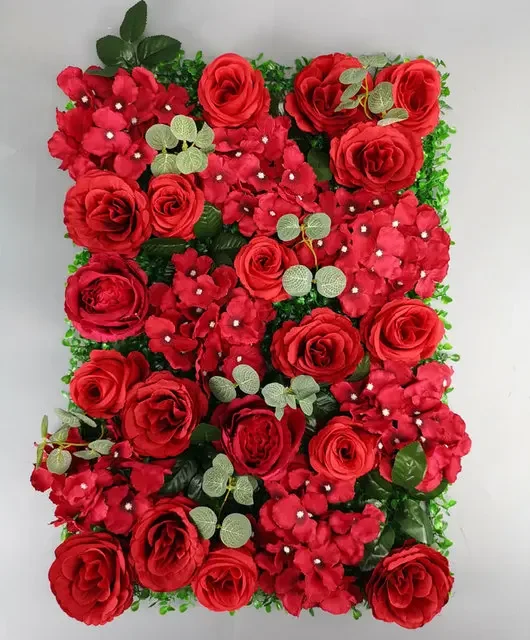 60x40 سنتيمتر زهرة اصطناعية الجدار الديكور الطريق الرصاص الكوبية الفاوانيا زهرة الورد حصيرة الزفاف قوس جناح زوايا ديكور الأزهار