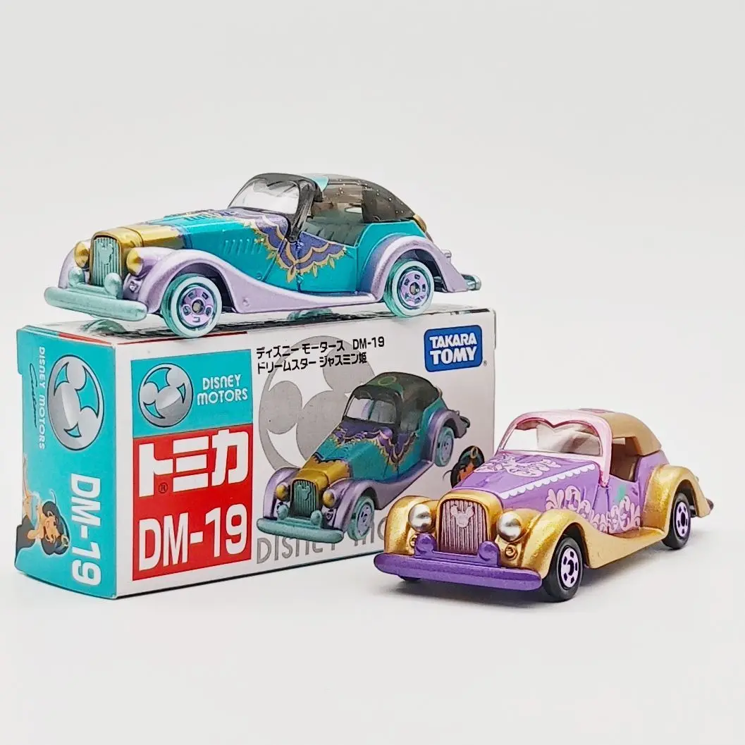 

TAKARA TOMY Disney Dream Star Jasmine Rapunzel Vintage Car Model Alloy Simulation Collection Ornament