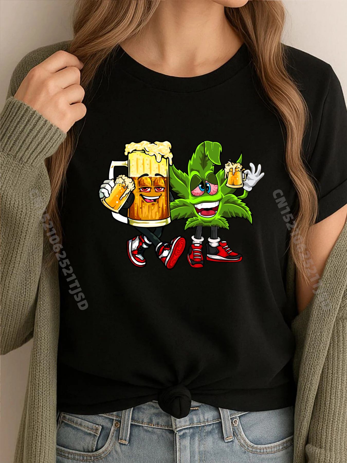 

Забавная уличная футболка в стиле марихуаны с сорняками, пиво, пиво 420, конопли, хип-хоп, женская футболка на день матери