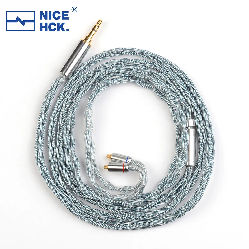 NiceHCK BlueCat HIFI Cabo Audiófilo, Banhado a Prata, Prata-Cobre, Fio de Liga Upgrade, 3.5mm, 2.5mm, 4.4mm, MMCX, 2Pin para Blessing3