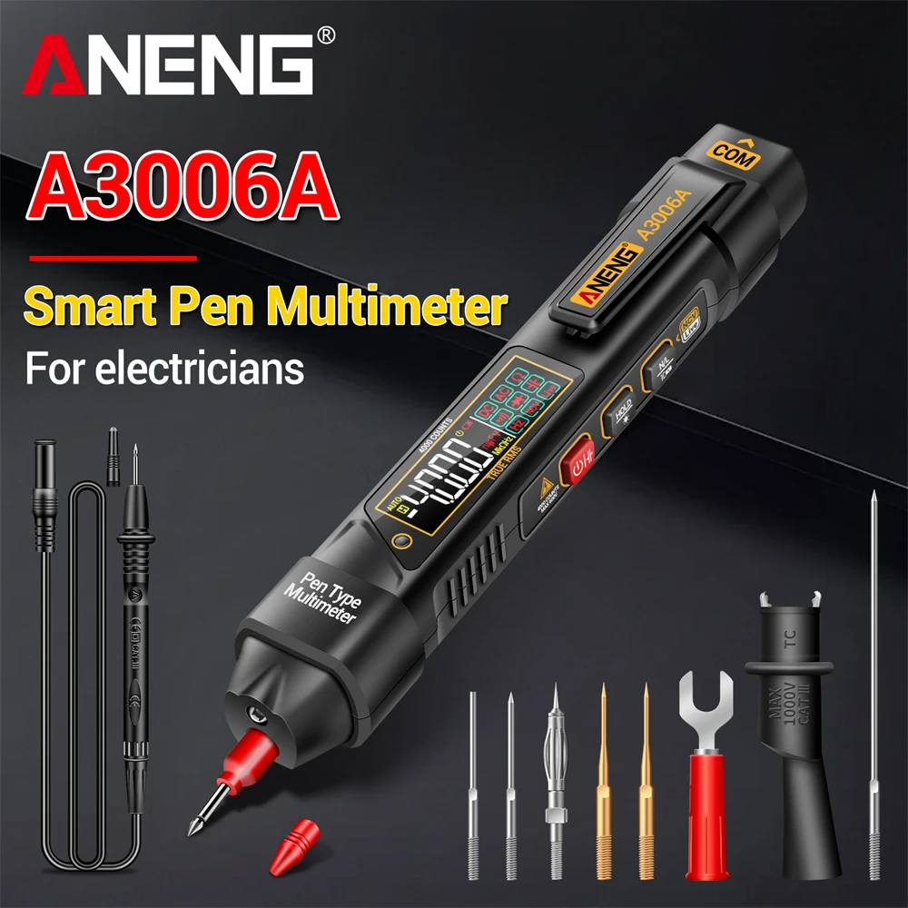 Type Pen Multimeter Digital 2 IN 1 Smart Non-contact Inductive Tester ANENG A3006A Automatic Identification Voltage Detector Too