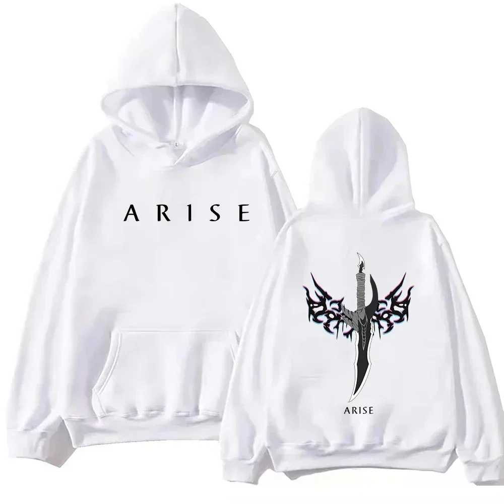 Anime Solo Leveling Hip Hop Men's_Women's Hoodie Retro Gothic Pattern Sportswear Manga Solo Leveling Casual Hoodie Fan Gift