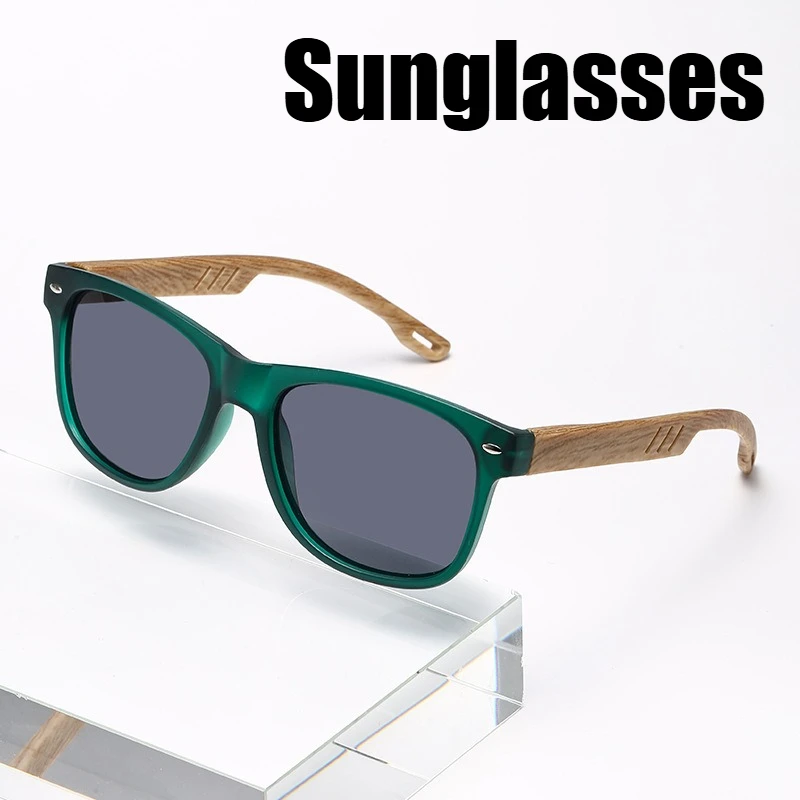 

Men Women Driving Riding Sports Eyewear Goggles Vintage Wooden Spring Leg Sunglasses New Trend UV400 Protection Sun Glasses