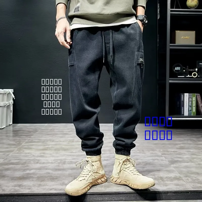 

Spring Autumn Loose Casual Workwear Pants Men's Large Size Waed Cotton Multi-ket Harajuku Sle Har Working Trousers
