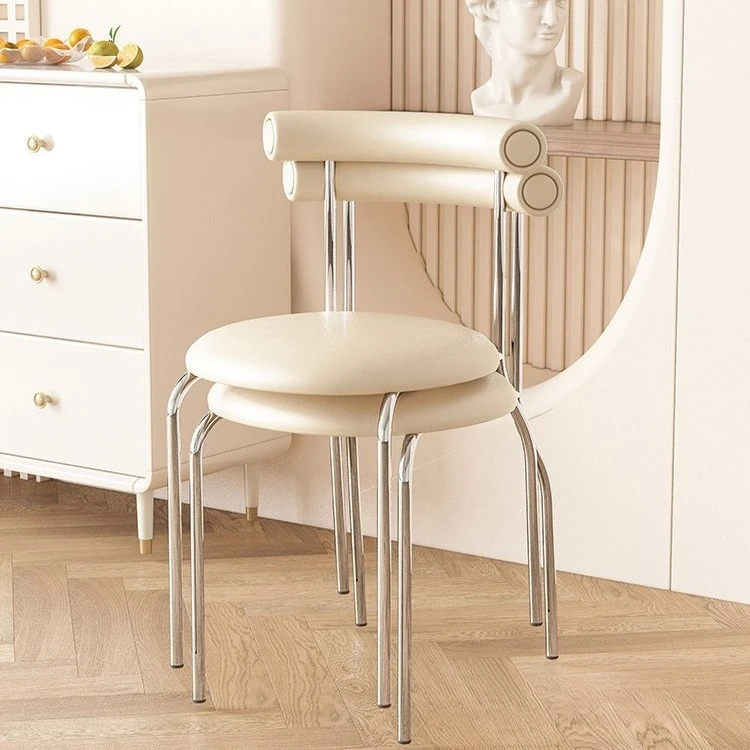 

Современный простой обеденный стул, бытовой мягкий табурет со спинкой для сумки, стул для отеля и ресторана, интернет-стол для знаменитостей, обеденный стол и стул