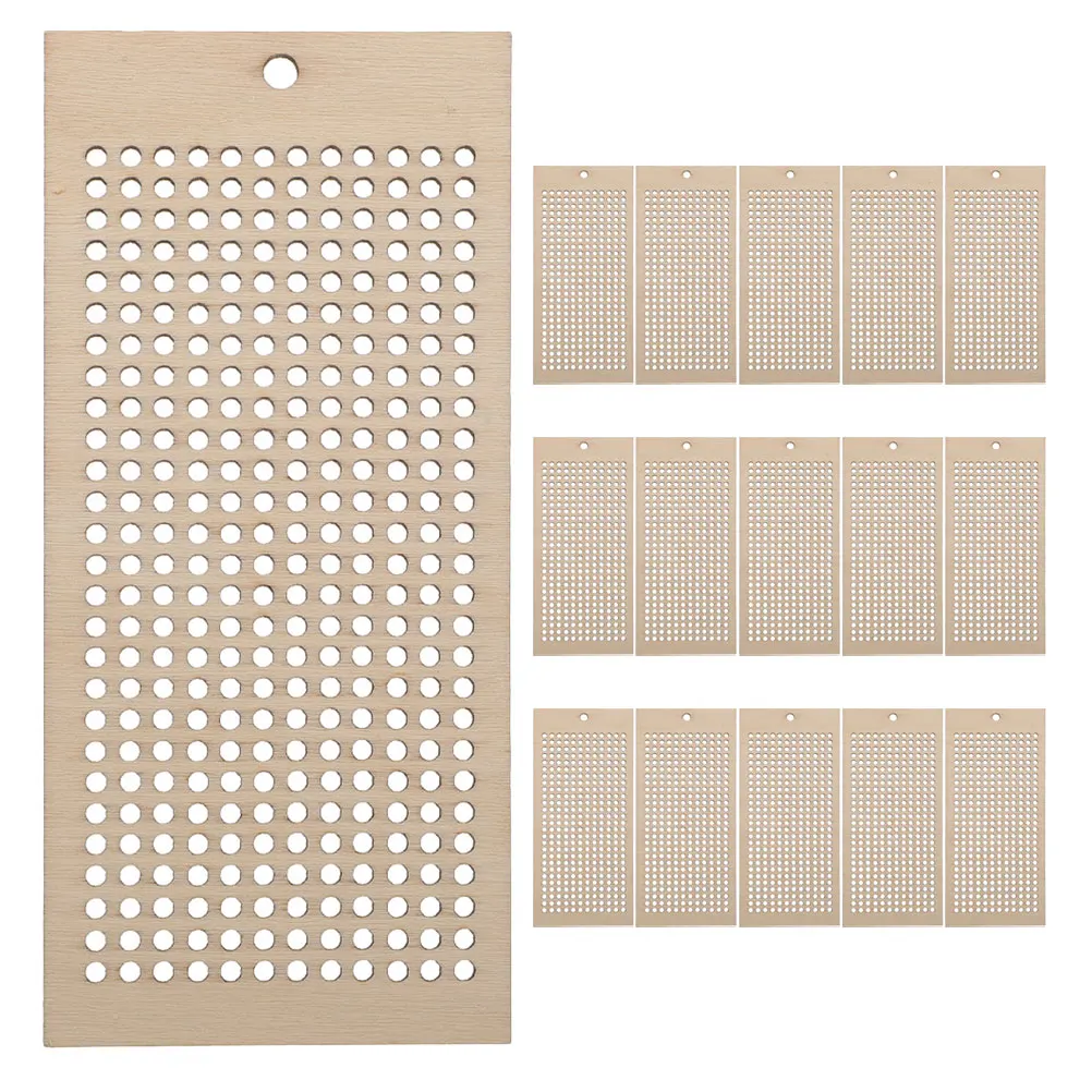 

16 Pcs Wooden Embroidery Bookmarks Handmade Blank DIY Kits Khaki Crossstitch Sewing Gifts Women Book Club Accessories
