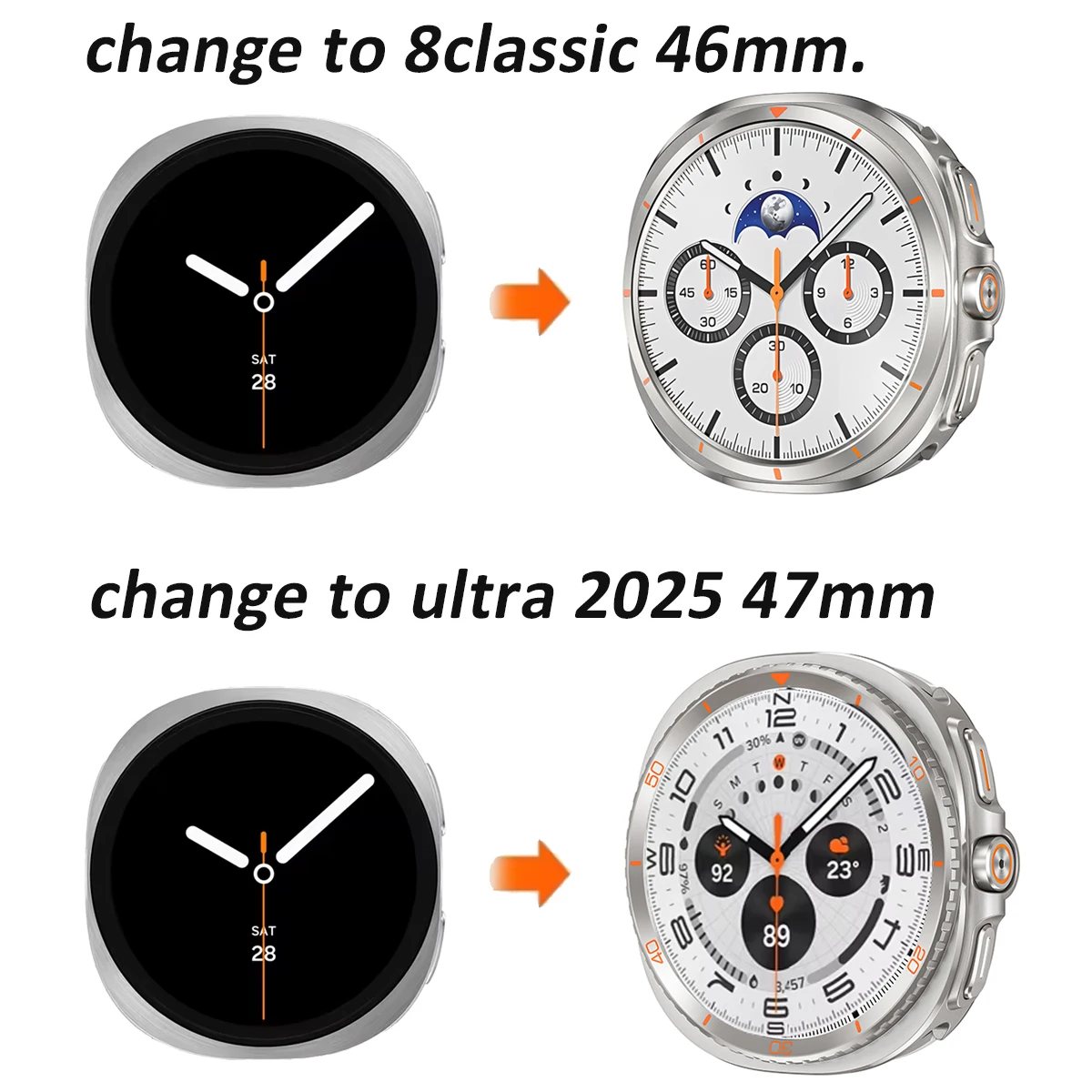 高級保護合金ケースサムスンギャラクシーウォッチ 8 44 ミ - Luxury Watch Galaxy のレビューと価格