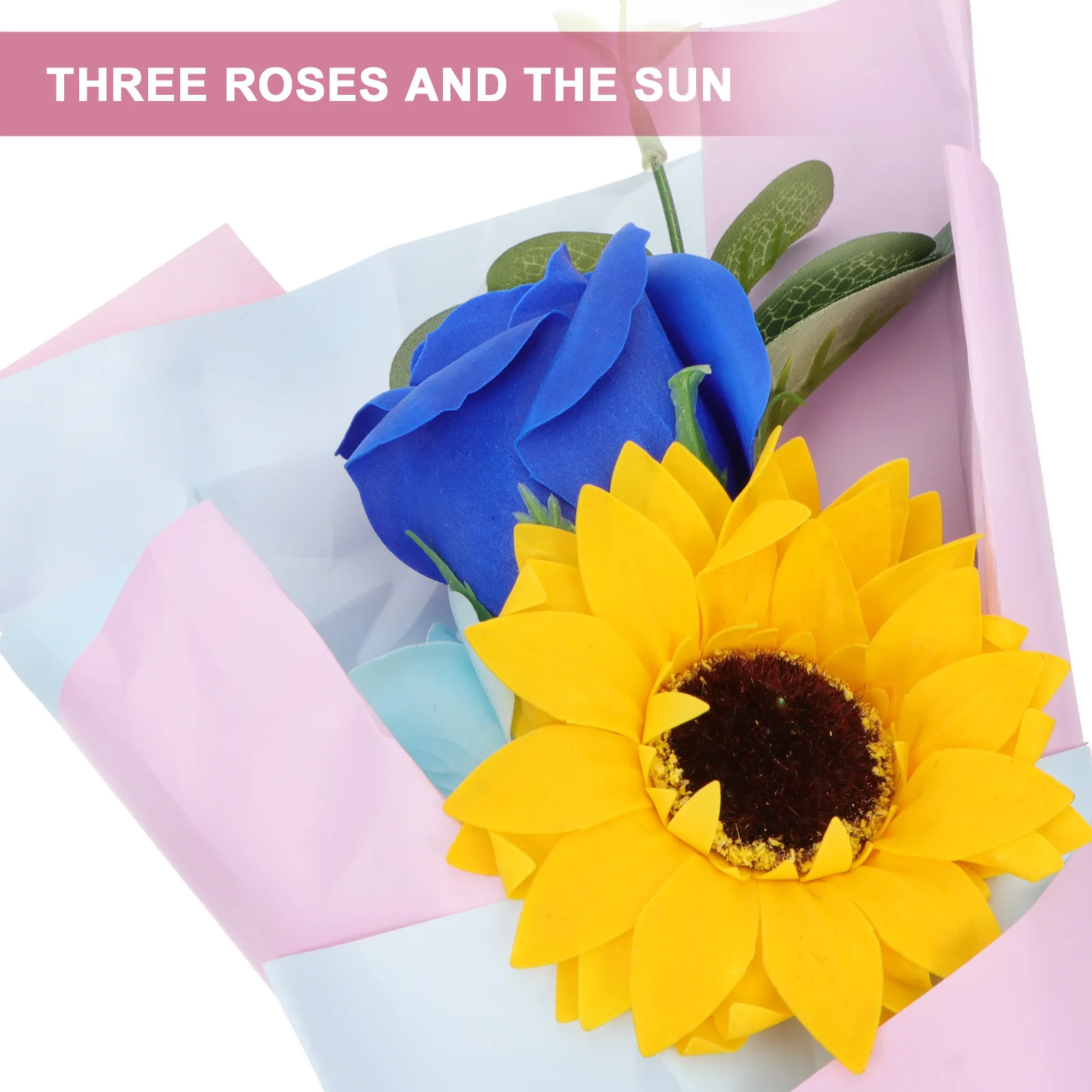 

1 set 1 Set Soap Roses Flowers Bouquet Sunflower Design Fragrant Bath Wedding Valentine Gift Artificial Flower Decoration Party