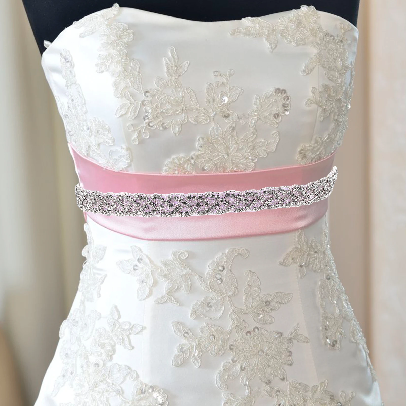 

Rhinestone Wedding Dress Belt Elegant Bridal Accessories Luxury Waistband For Banquets Parties Everyday Matches