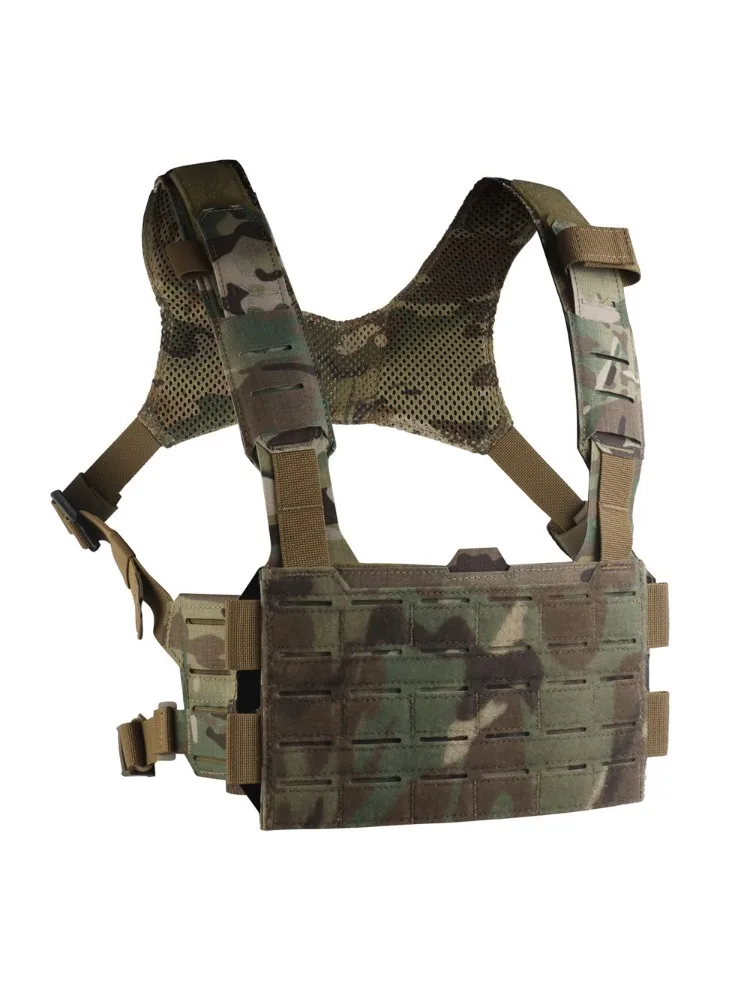 Taktyczny modułowy chest rig w stylu kamuflażu, skalowalna konstrukcja, uprząż HX, panel przedni Molle do sprzętu treningowego, airsoftowego i do polowań na świeżym powietrzu. — 2