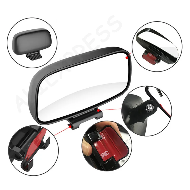 

Safe Parking Convex Mirror, Adjustable Rearview, Wide Angle Blind Spot Car Mirror