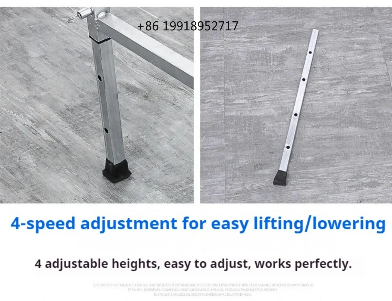 Folding decoration scaffolding ladder, four level adjustment, thickened double support elevator, decoration horse stool