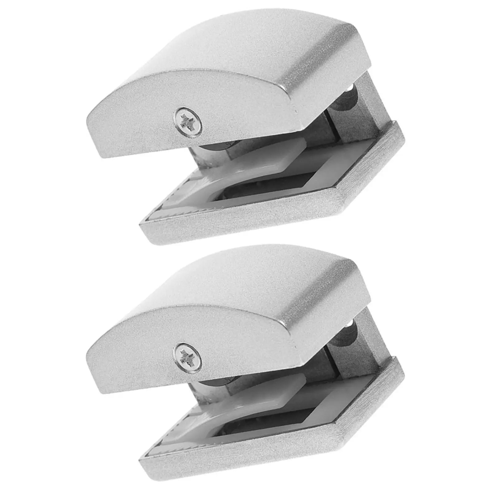 

2Pcs Shower Door Bottom Guides Aluminum Alloy Rubber Sliding Glass Door Stopper Replacement Parts for Shower Sliding Doors Anti