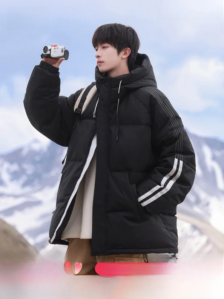 

Новая весенняя куртка Snow Flng 2026 с капюшоном, теплая, модная, для мужчин и женщин, из полиэфирного волокна, с наполнителем из пуха.