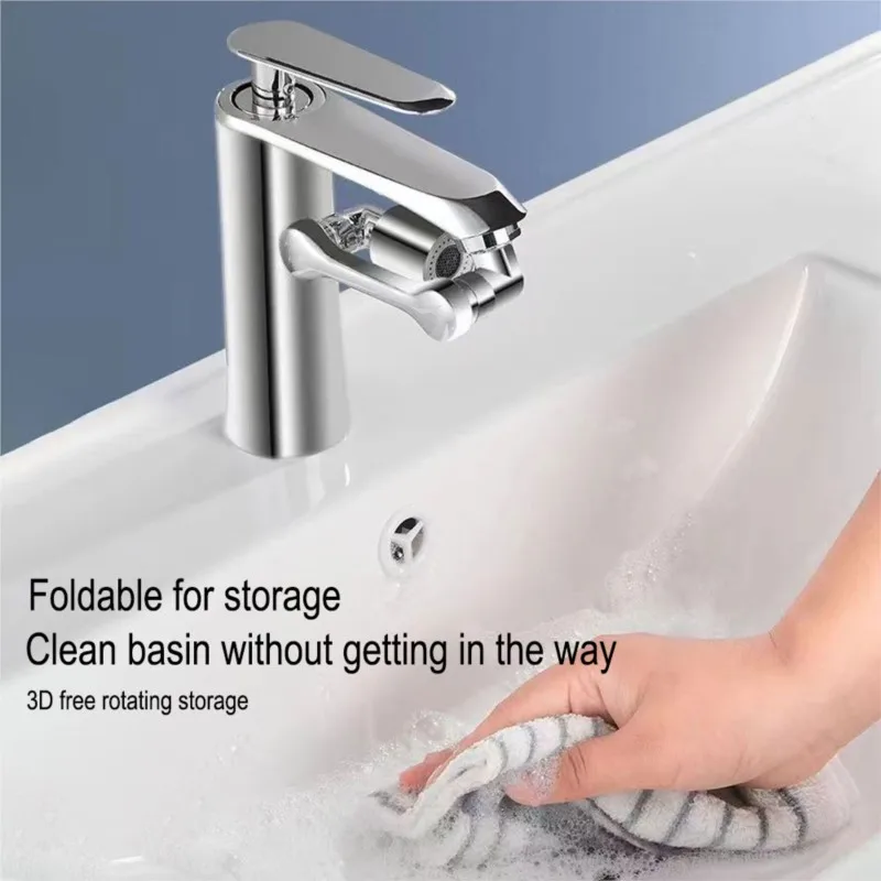 2023 New Universal 1440° Rotating Retractable Faucet Splash Filter Kitchen Washbasin Extender Faucets Bubbler Nozzle Robotic Arm