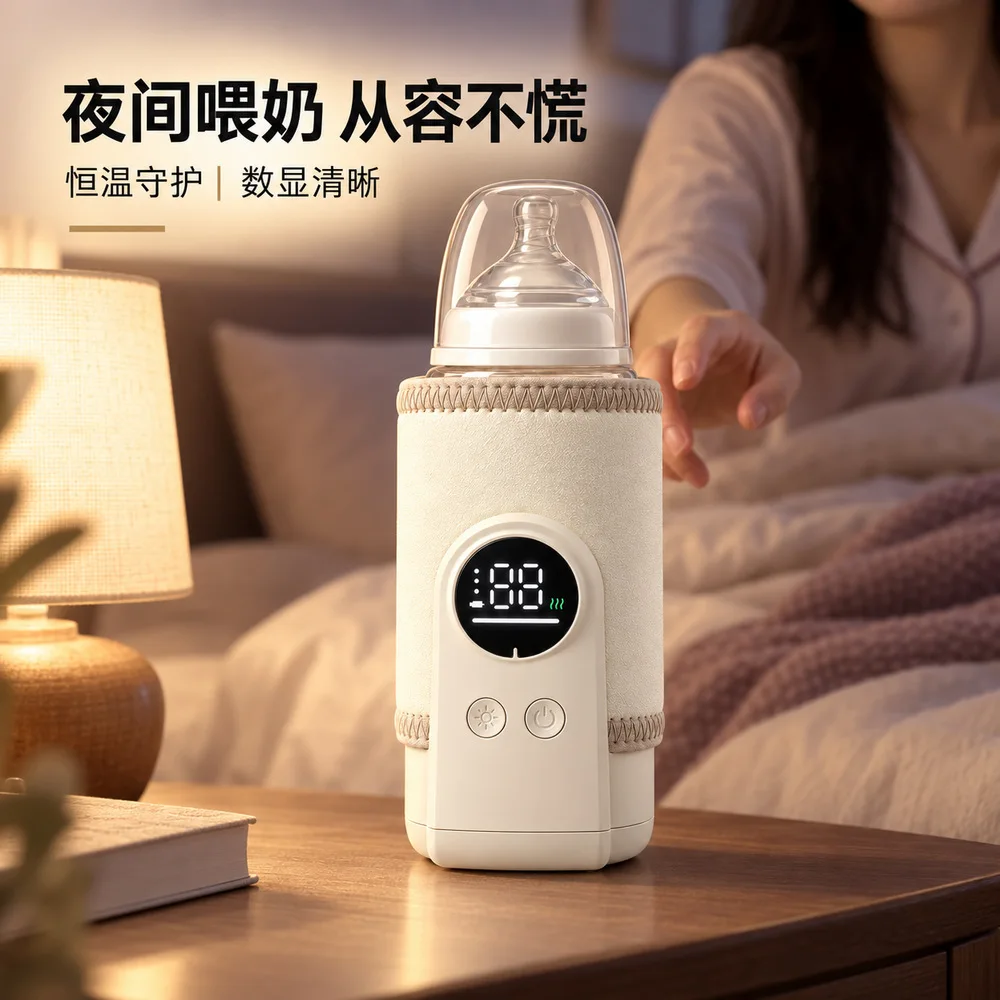 Bottle Insulation Cover Wireless Heating Winter Hot Milk Artifact Portable USB Power Storage Constant Temperature Milk Warmer