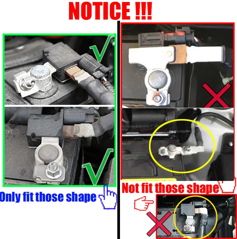 For KIA Sportage SL MK3 2011 - 2015 Engine Battery Negative Cable Clamp Clips Terminal Cover Connectors Stickers Accessories