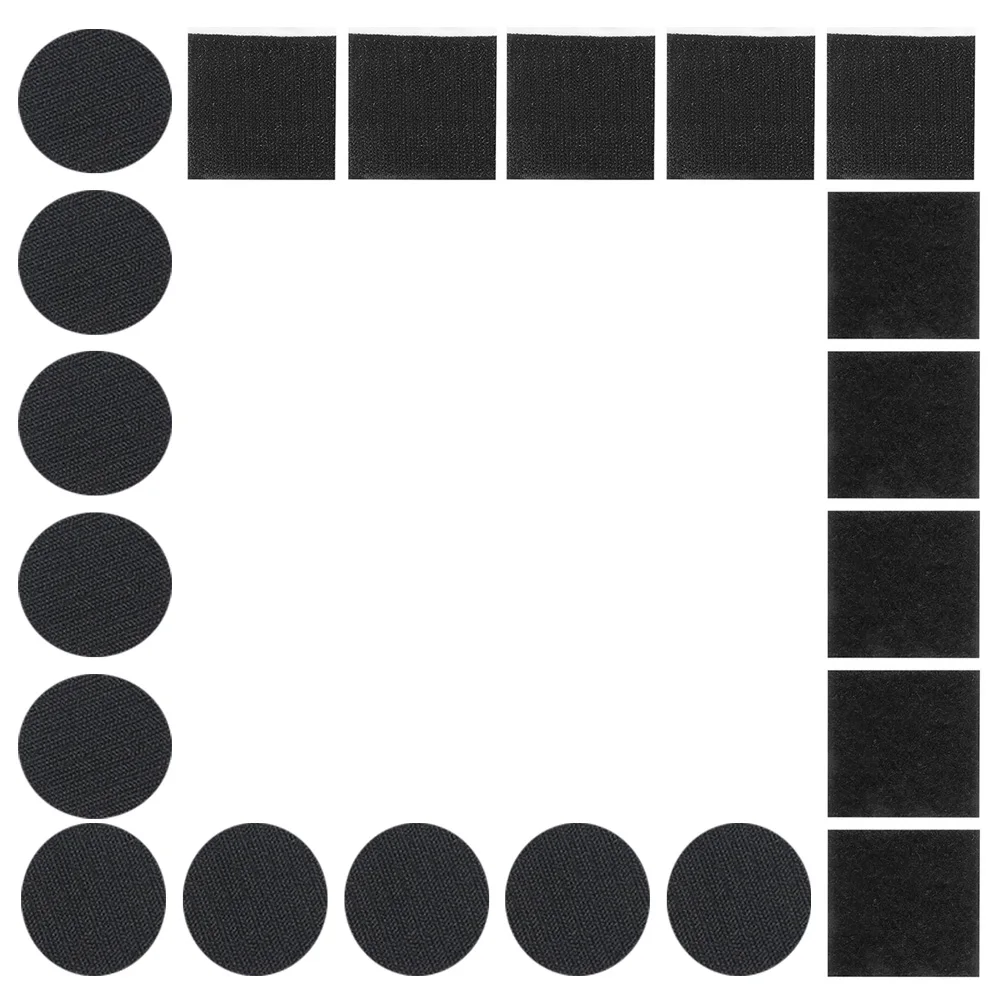

60pcs Anti-Slip Black Reusable Double-Sided Adhesive For Rug Mats Removable Carpet Fixing Stickers Fleece Surface