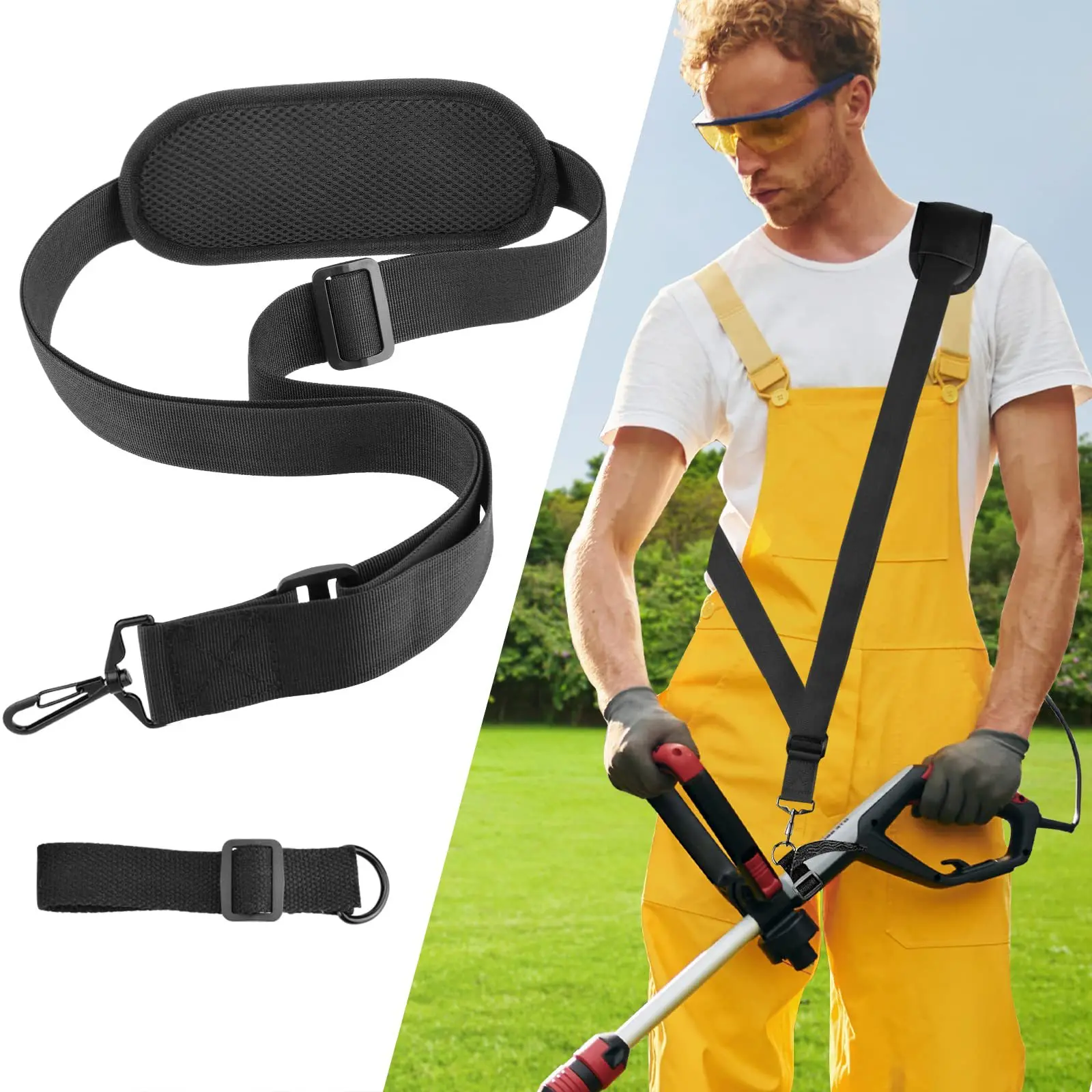 Adjustable Lawn Mower Shoulder Strap Backpack Garden Weeding Machine Accessories Pruning Blowing Machine Fixed Shoulder Strap