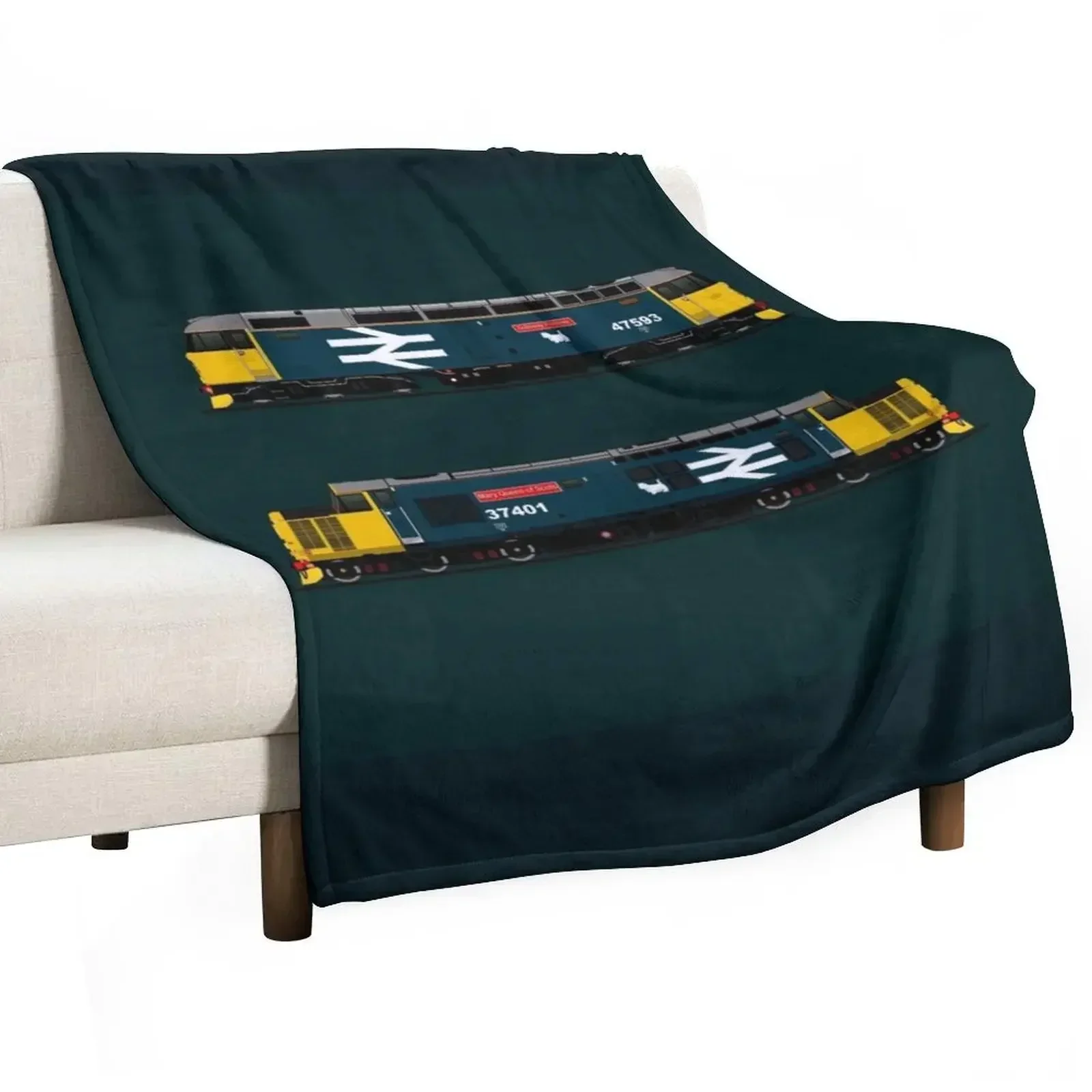 class 47 and 37 locomotives Throw Blanket Thin Fashion Sofas Plaid on the sofa wednesday Cute for babies Blankets