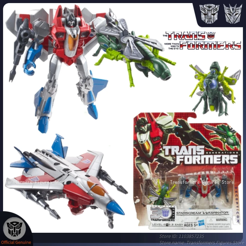 المشجعين هواية الأصلي محول G سلسلة 30th-Starscream G1 فيلم الكرتون عمل الشكل أنيمي المنقولة روبوت تحصيل لعبة هدية
