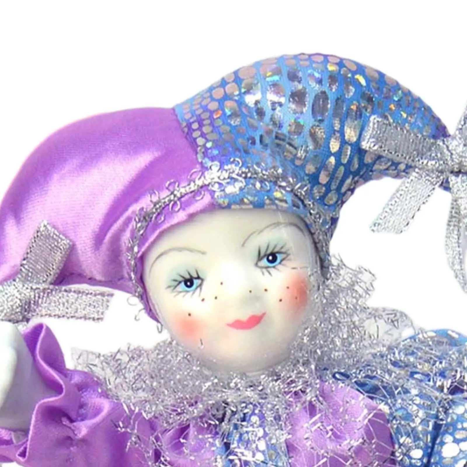 Doll Halloween Decoration Harlequin Doll for Table Party Bedroom