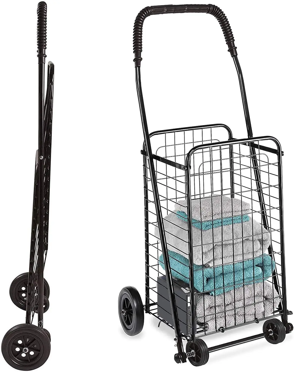 DMI Utility Cart with Wheels to be used for Shopping, Grocery, Laundry and Stair Climber Cart