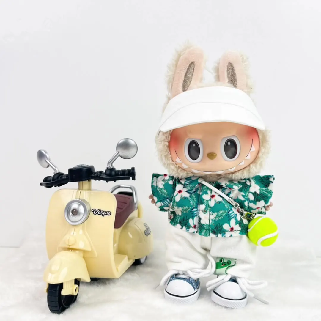 

17CM Pendant Labubu Doll 1st Gen 2nd Gen Labubu Doll Clothes Accessories Summer Colorful Gardenia Set Generation 1 2 3 Labubu