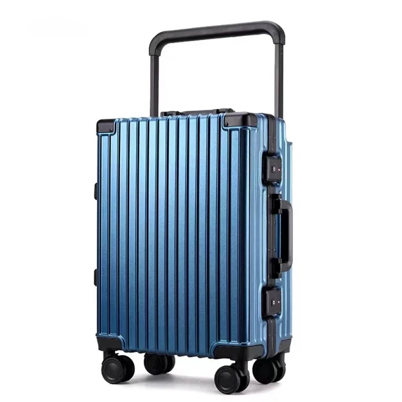 20 22 26 Inch Aluminum Frame Rolling Luggage Travel Suitcase Wide Pull Rod Trunk Large Capacity Case Unisex Carrier Travel Bag