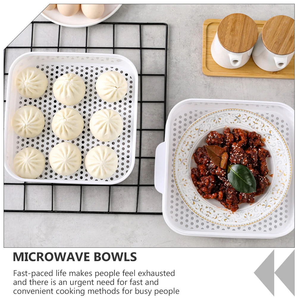 

Double Layer Food Steamer Microwave Steamer Kitchen Tool Cooking Steaming Bowl Microwave Accessories Kitchen Accessory