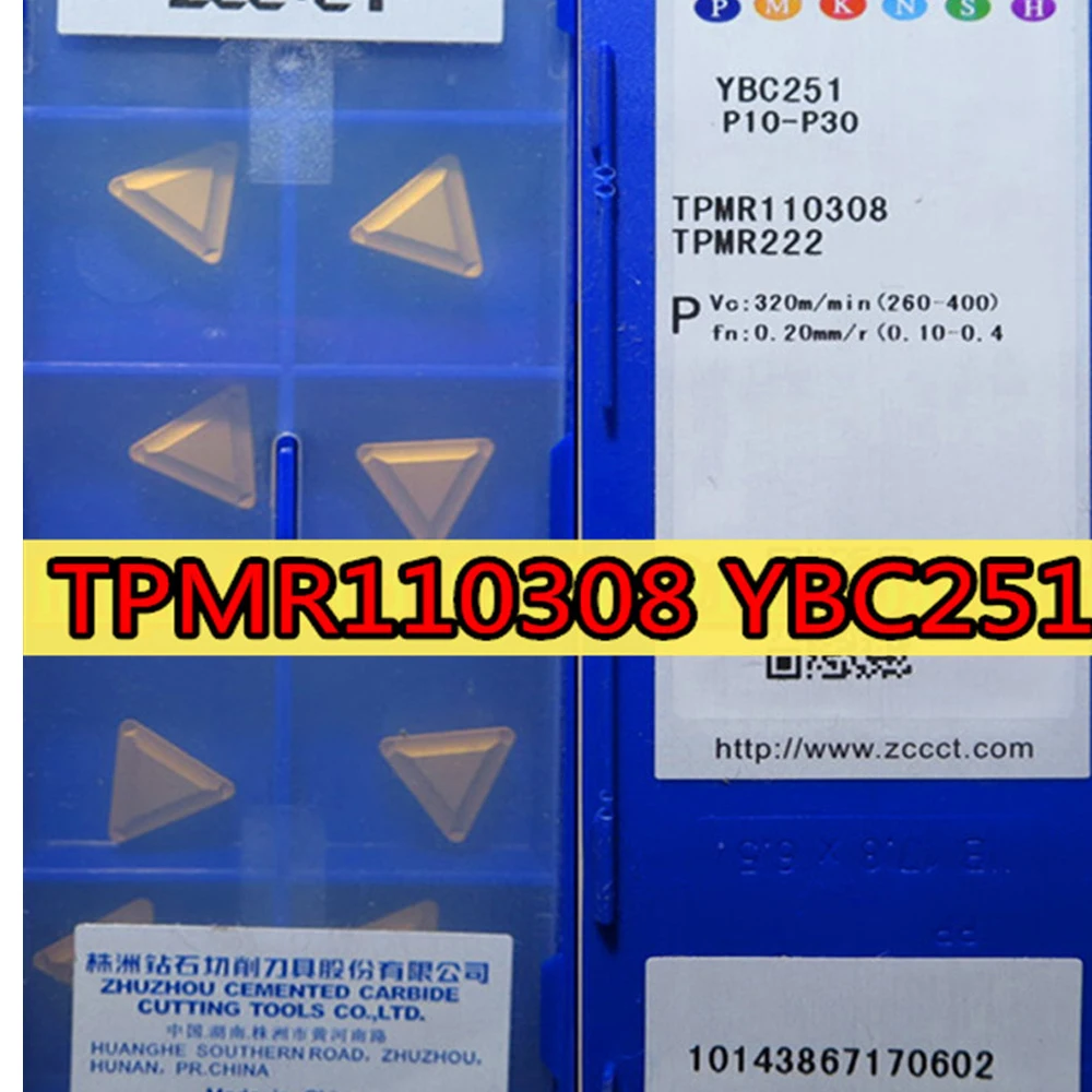 

TPMR110304 TPMR110308 TPMR160304 TPMR160308 YBC251 100% original ZCC Milling Carbide insert Processing: steel