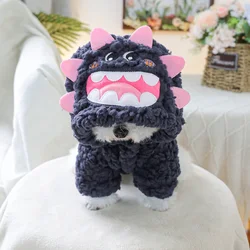 1PC pet clothing dogs autumn and winter thick happy little monster velvet hat coat suitable for small and medium -sized dogs