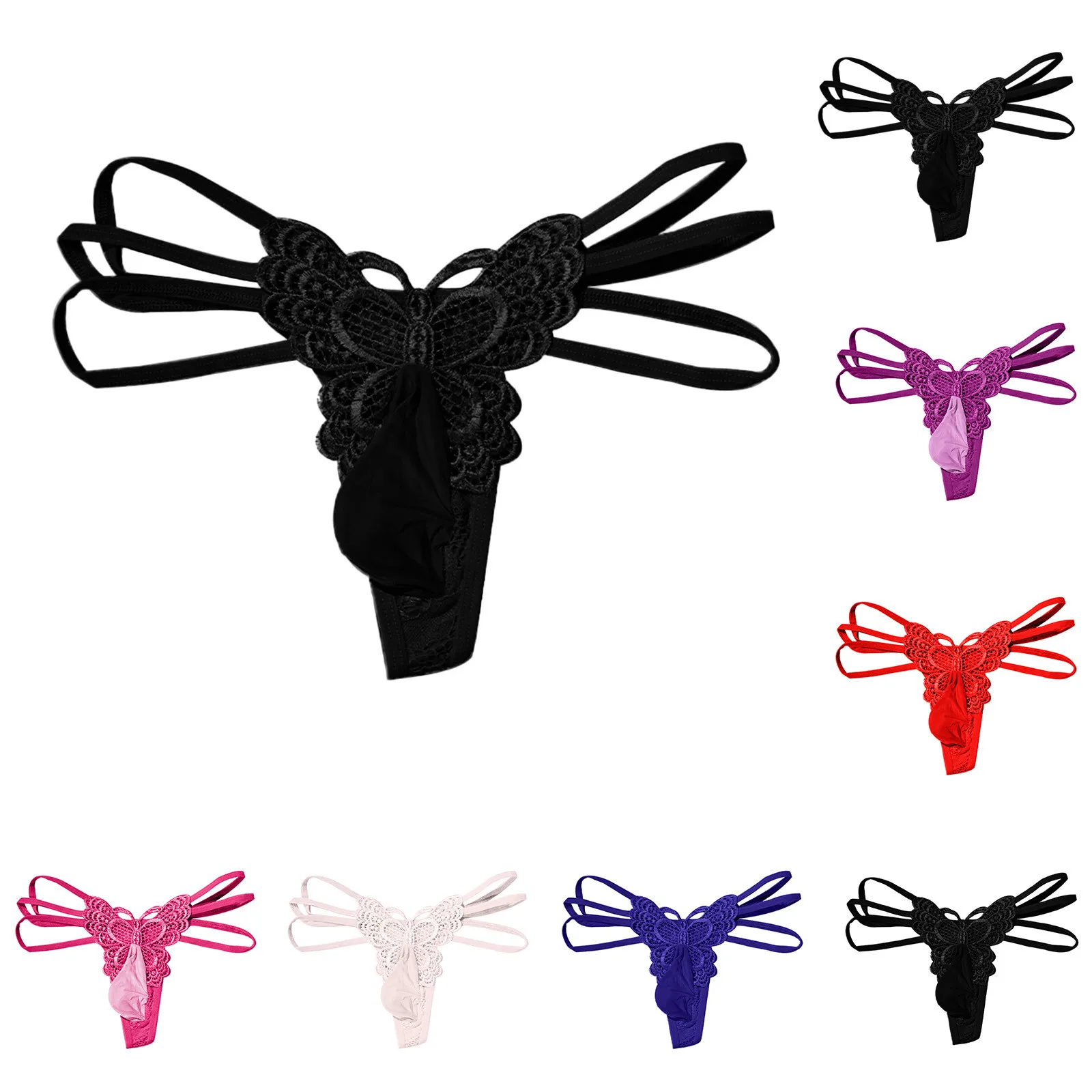 

Themed Birthday Shirts Mens Sexy And Seductive Butterfly Follow Thong With Lace And Playful Thin Straps Mens Kink Underwear