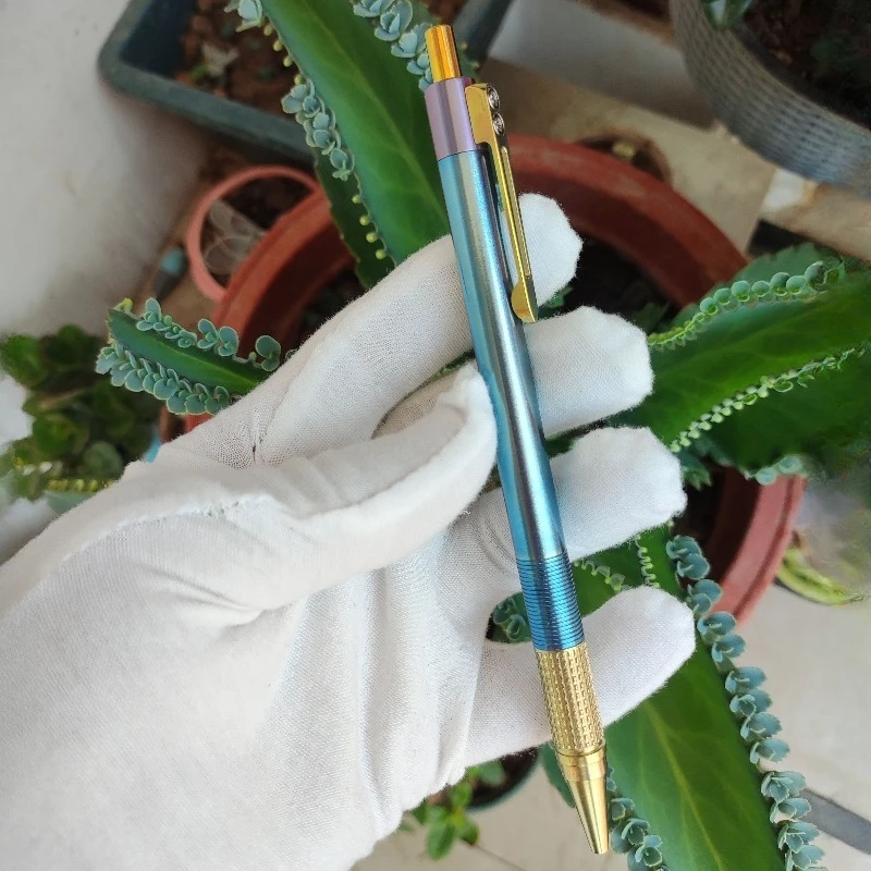 

Cheap Sale BALAOYE Titanium Alloy RollerBal Pens Luxury G5 Black 0.5 Refill Gel Pens Novel Designer Ballpoint Pens Office Supply