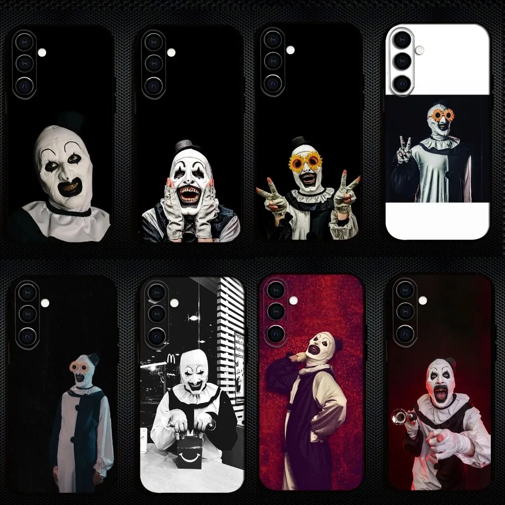 

Horror Art the Clown Funny Phone Case For Samsung Galaxy A73/A72/A71/A70/A53/A52/A51/Others Soft Black Shell