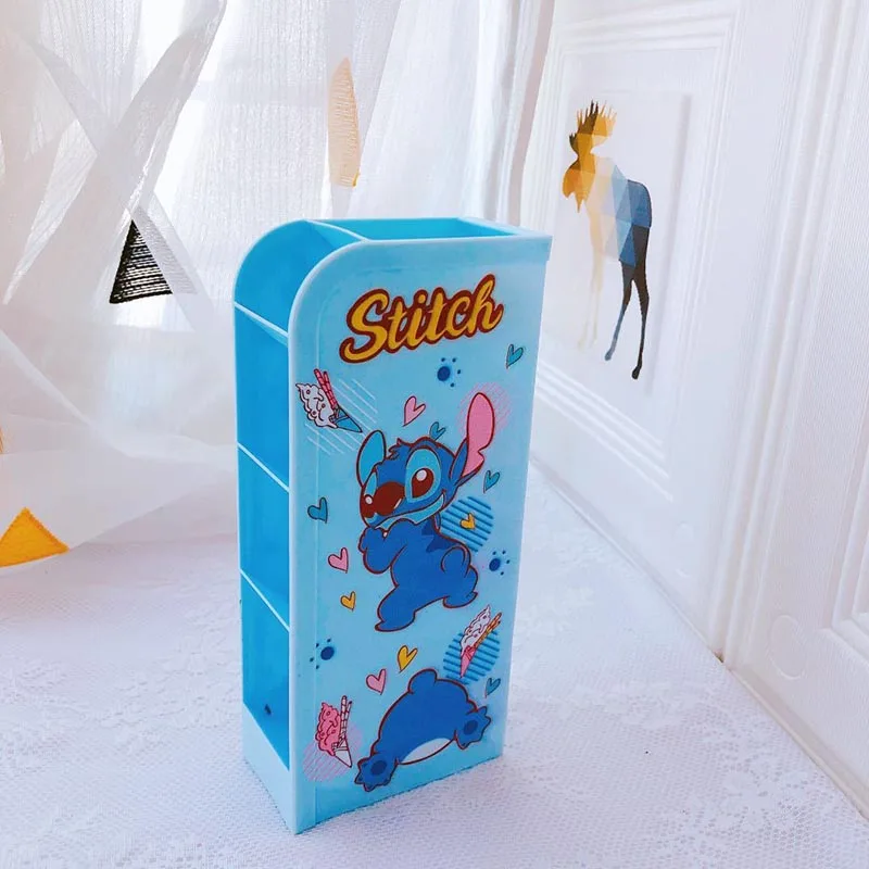 

6pcs/lot Kawaii Disney Stitch Pencil Case Creative Multilayer Pencil Box Stationery Pen Holder Office School Supplies