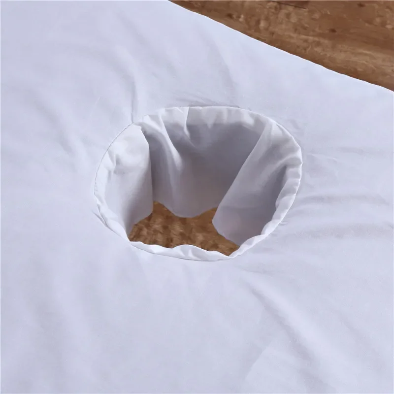 1Pcs Professional Cotton Cosmetic Salon Sheets SPA Massage Treatment Beauty Salon Bed Head Cover Sheets with Hole 50*70cm