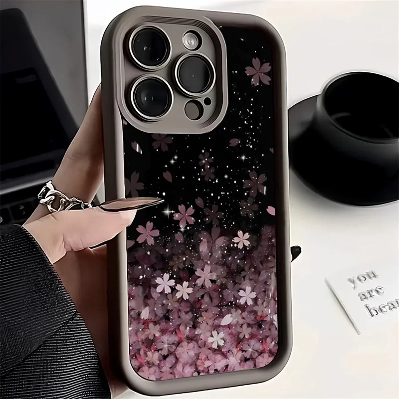 Sakura Flower Soft Phone Case for Xiaomi Redmi Note 13 12 11 Pro Plus 12S 11S 10S 10 Pro 12C 13C 4G 5G Matte Printing Cover