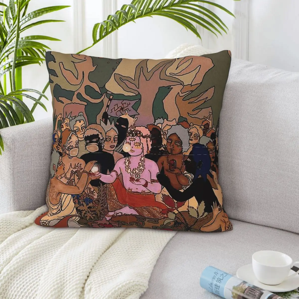 

BMTH Square Linen Pillowcase Cushion Cover Polyester Decorative Bedroom Home Comfort Throw Pillow