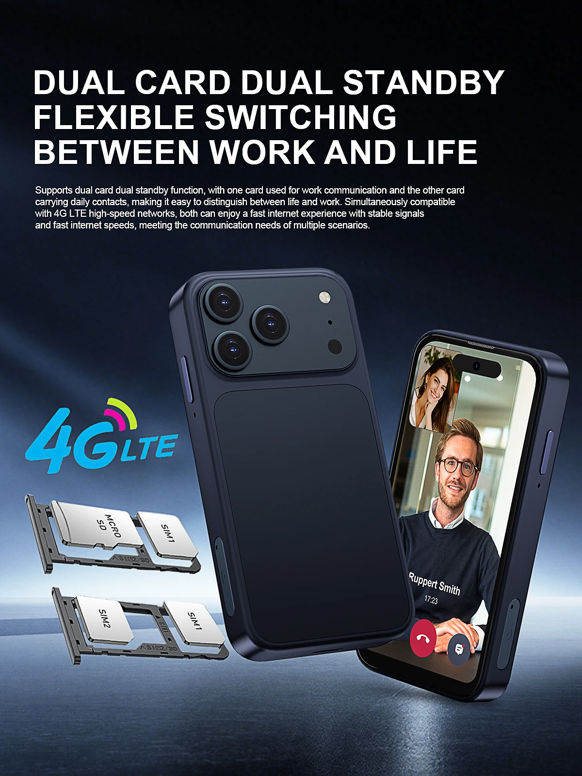 SERVO Mini Pocket Smartphone 4G LTE 4.0" HD Display Android 12 Dual SIM 3GB RAM 64GB ROM Face Unlock WiFi GPS Small Mobile Phone