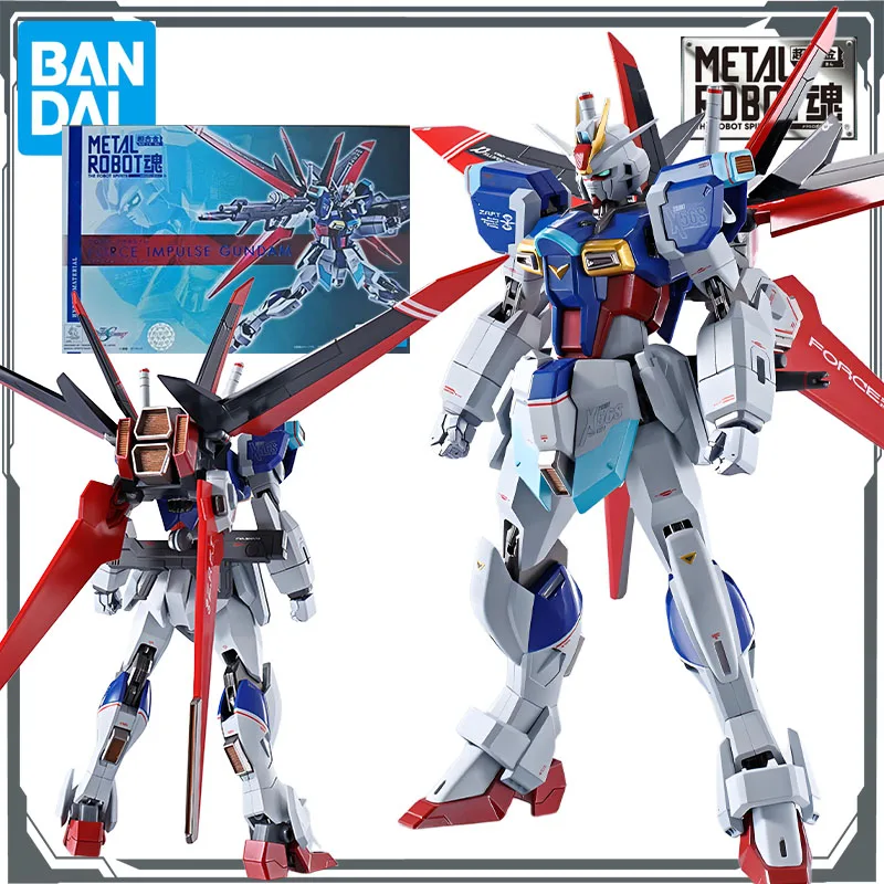 

Bandai Original Mobile Gundam METAL ROBOT FORCE IMPULSE GUNDAM ZGMF - X56S/α Фигурки Игрушки для мальчиков Подарочные модели Украшения