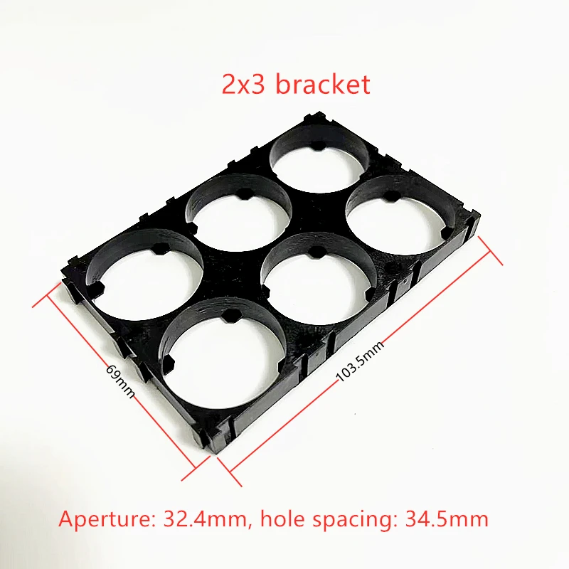 32650 32700 32800 Battery Case Holder Bracket Cell Safety Anti Vibration Plastic Brackets   fixing bracket Spliceable