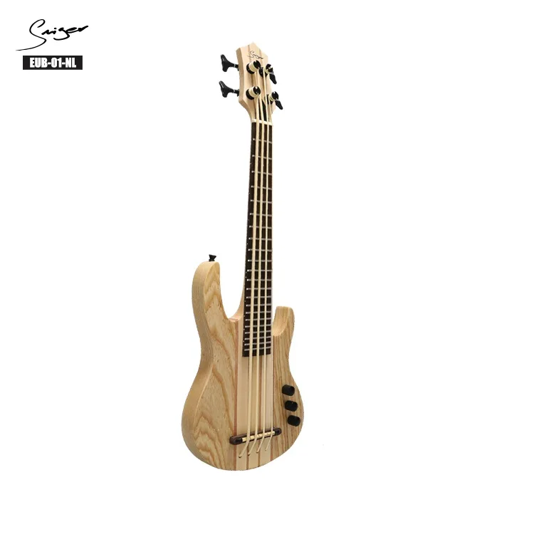 Electric Ukulele Bass Ubass Guitar 30 Inches 4 Strings Mini Bass UKU Electro Guitars Pickup Maple High Quality Ashtree