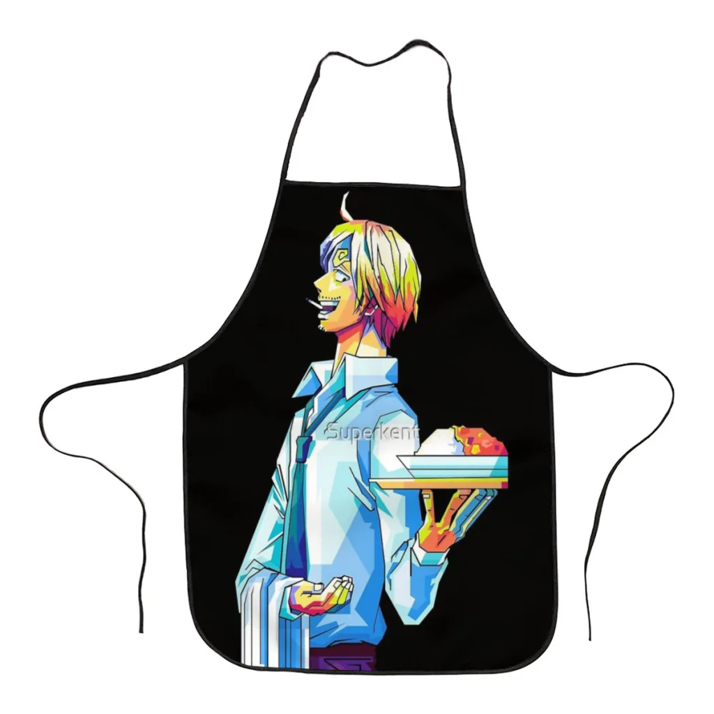 One-piece Sanji Kitchen Women Apron Household Cleaning  Composite Pinafore Salon Home Cooking Baking