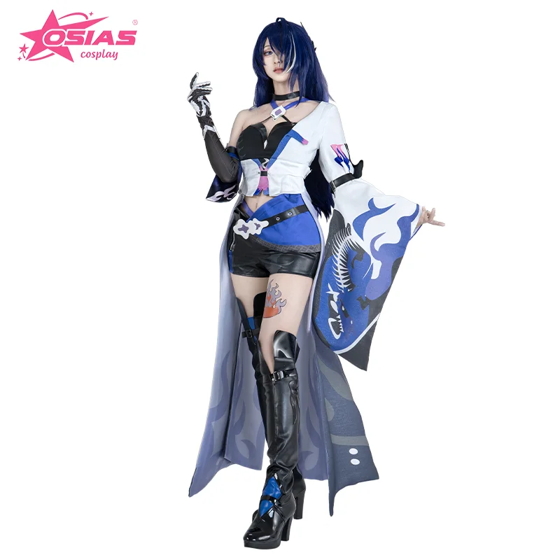 

OSIAS Acheron Cosplay Costume Set Acheron wig Acheron shoes Honkai: Star Rail