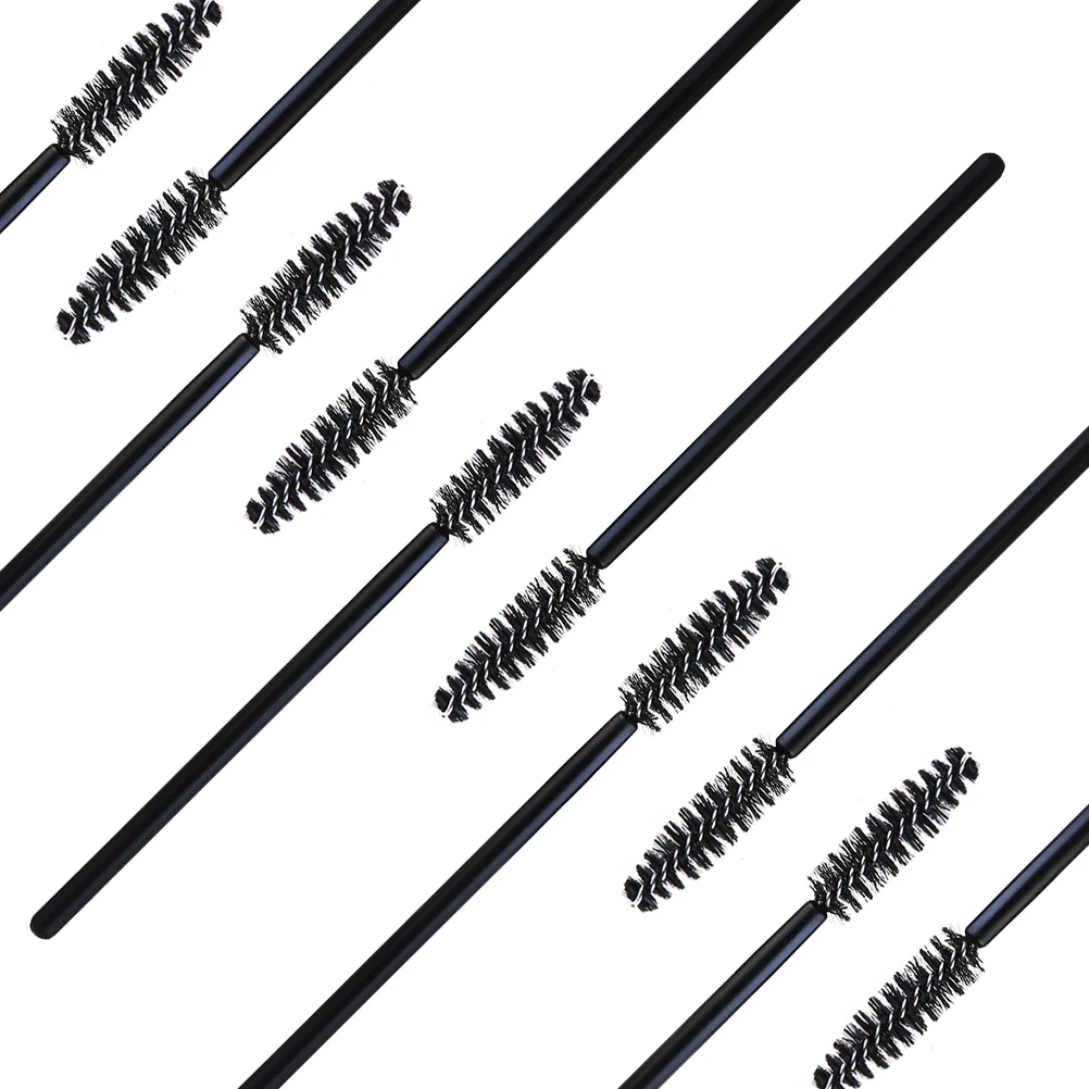 Set di bacchette per mascara con pennello per ciglia da 50 pezzi. Confezione audace. Bacchette nere. Kit di strumenti di bellezza per il trucco