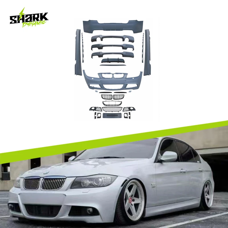 

Upgrade LCI E90 M-Tech M Sport Front bumper Grille Rear bumper Side Skirts Body Kit Bodykit For BMW 3 Series E90 PRE LCI