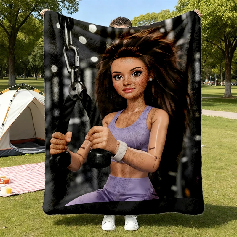 Funny Gym Meme Warm Blanket, Funny Workout Doll Soft Blanket, Fitness Motivation Meme Comfy Blanket, Sarcastic Workout G
